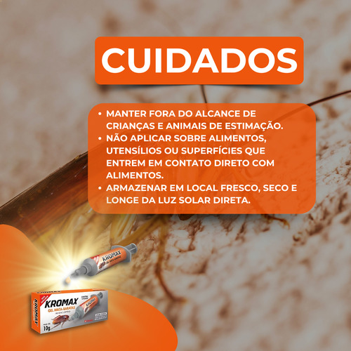 Kit 10 Inseticida Mata Baratas Gel Kromax Krodec | Lojão Do Ferro