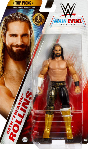 Figura De Acción Mattel Wwe Top Picks De Seth Rollins, 6 Pul