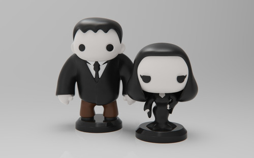 Imagen 5 de 5 de Muñeco Merlina Locos Adams Figura Para Pintar Plakit