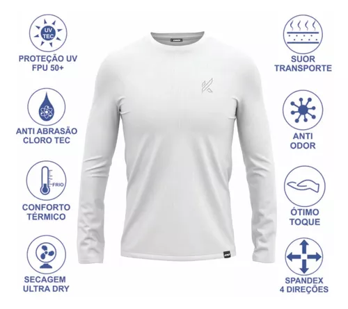 Kit 3 Camisetas Térmicas Masculina Segunda Pele Camisa Uv 50