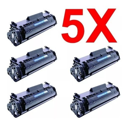 Imagem 2 de 3 de Kit 5 Peças Toner Compatível Q2612a Q2612 2612a 2612 12a