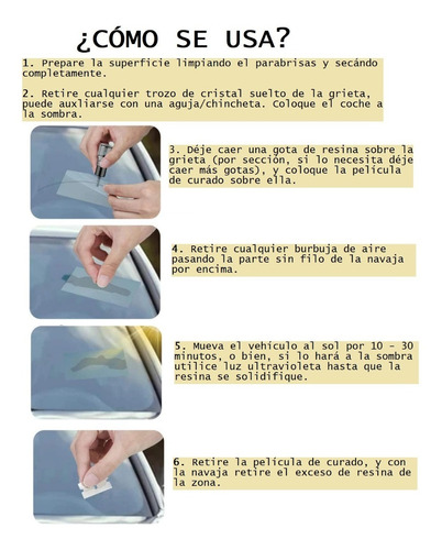Kit De Reparación Rápida De Parabrisas Vidrio Para Grietas