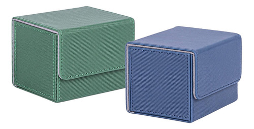 2 Piezas De Caja De Cubierta De Tarjeta Verde Y Azul