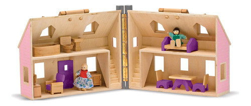 Melissa & Doug Casa De Muñecas Fold & Go | Casas De Muñec.