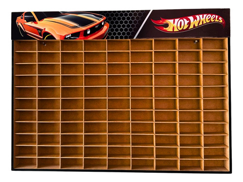 Exhibidor P/hotwheels 99autos Mod: Color Natural/mustang Natural/naranja