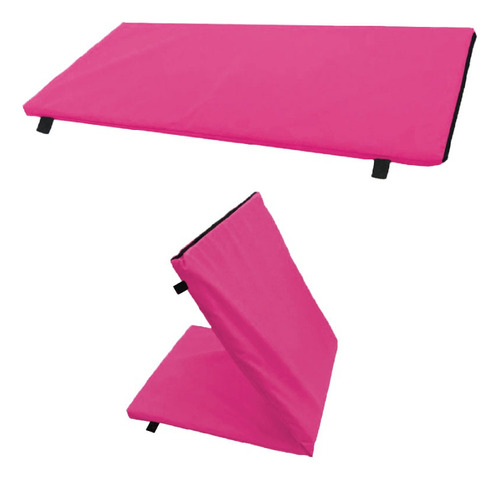 Colchoneta Plegable Libro Gimnasia Fitness Para Abdominales Color Rosa