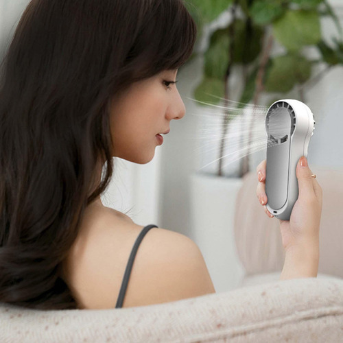 Ventilador De Mano Pequeño De Mesa Con Base, Carga Usb Para
