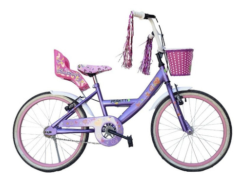Bicicleta Rodado 20 Nena Cross Slp Reforzada Canasto Liviana