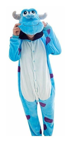 Imagen 1 de 4 de Pijama Disfraz Kigurumi Plush Tipo Sully Adulto