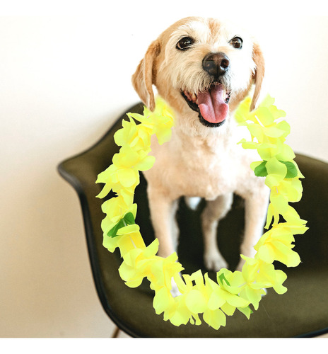 3 Guirnaldas Hawaianas De Leis Con Flores Artificiales Para