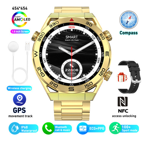 Reloj Inteligente Hombre Gps Bluetooth Call Nfc Smart Watch