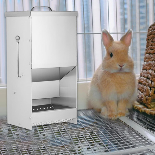 Alimentador De Animales Pequeños Con Tapa, Fondo De Del