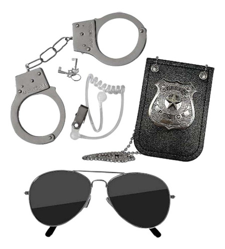 A@gift Shop Juego De Accesorios De Disfraz De Policía De Juguete Para
