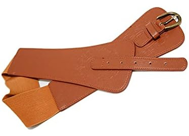 Awocan Mujer Cuero Pu Elástico Elástico Corsé Cinch Belt Pri