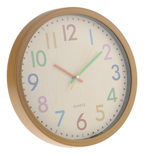 Fweaad Reloj De Pared De Cocina Retro Con Efecto De Madera