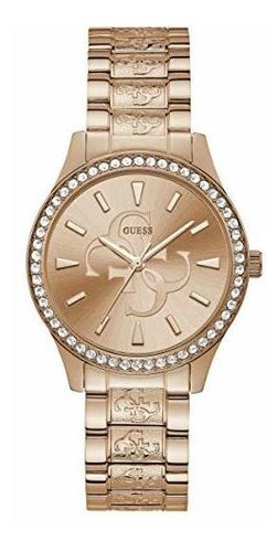 Reloj Guess Anna Para Mujer W1280l3 Tono Dorado Rosa