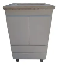 Comprar Vanitory Laqueado 50 Cm  Con Mesada Marmol Travertino