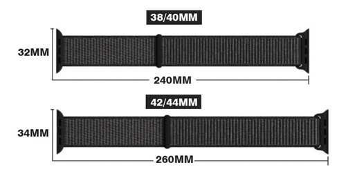 Imagem 3 de 3 de Pulseira Nylon Para Apple Watch 38mm 40mm 42mm 44mm Series