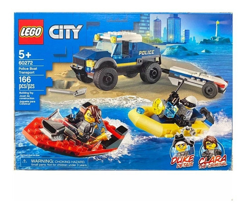 Lego City 60272 Policia Transporte En Bote 166 Pcs