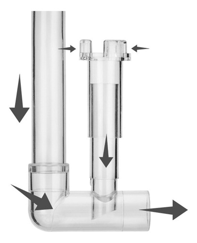 Aquarium Lily Tip Tank Tip Tipa De Entrada De 12 Mm Claro