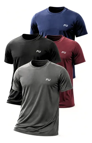 Camisa Time Fit Kit Com 4 Academia Treino Corrida Top