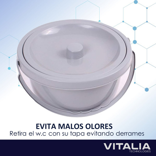 Silla De Baño Ducha Adulto Mayor Vitalia Plegable Portatil Gris Claro