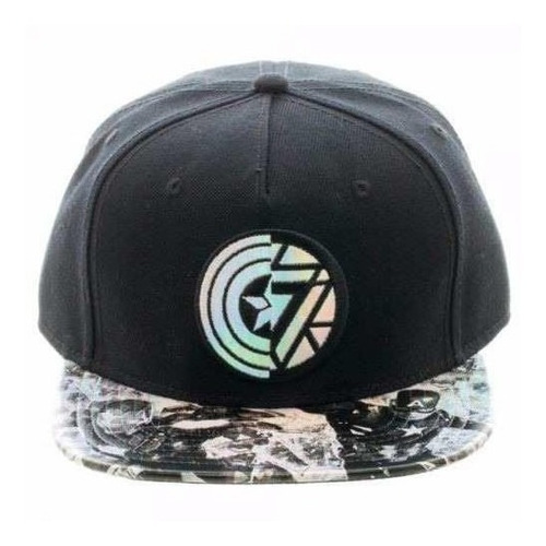 Captain America Versus Iron Man Iridescent Logo Gorra Ajusta