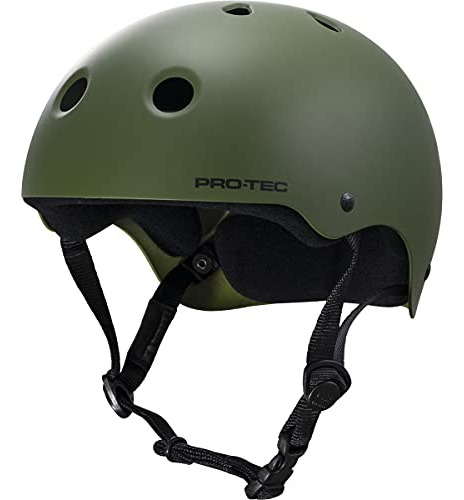 Casco De Skate Pro-tec Classic, Color Oliva Mate, Talla Xl