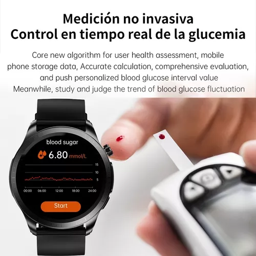 Glucosa en sangre reloj inteligente hombres ecg + ppg frecuencia