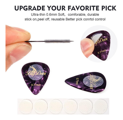 El Paquete De 50 Púas De Guitarra De Celuloide Bigdeer Inclu