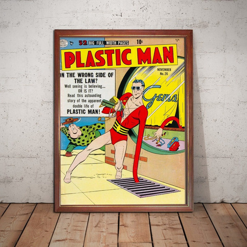 Plastic Man Noviembre 1950 Tapa Comic En Cuadro Para Colgar 