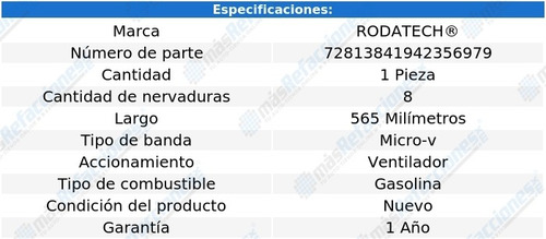 1 Banda Acces Ventilador Silverado 2500 V8 5.3l 17 Rodatech