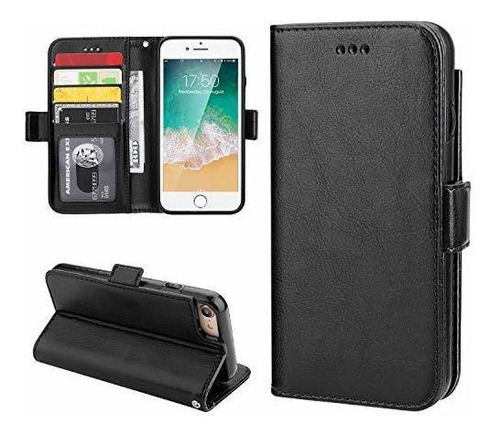 Vaburs iPhone 7 Flip Case iPhone 8 Billetera Con Tarjetero,
