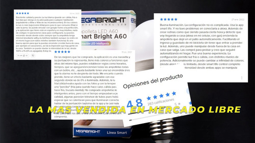 Imagen 3 de 10 de Ampolleta Wifi Smart Bulb Alexa Compatible - Bascotel
