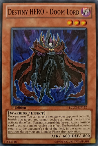 Yugioh! Destiny Hero - Doom Lord Lcgx-en122 1st Edi Comun