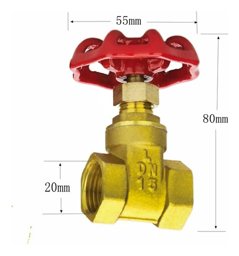 Válvula De Bola De Cobre 1/2 Control De Caudal Llave Roscada