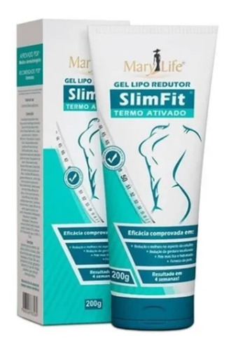  Gel Lipo Reduto Slimfit Marylife Emagrecedor Ativo Bio 200g Fragrância Mentol Tipo de embalagem Blister