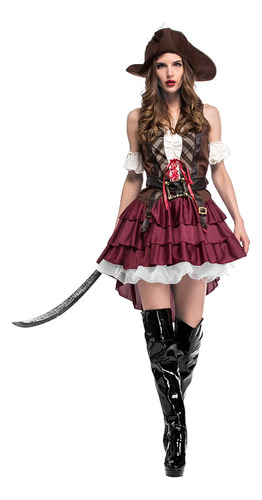 Disfraz De Pirata De Cosplay De Halloween Para Mujer