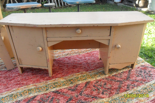 Imagen 4 de 10 de Lote Antiguo Juego Muebles Cama Mesa Sillas Aparador Muñecas