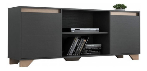 Conjunto Sala De Estar Rack 2 Portas Com Painel Para Tv Até