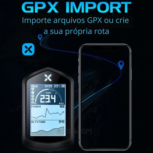 Ciclocomputador Xoss Xoss Nav 0,061 M Tela Lcd Preta