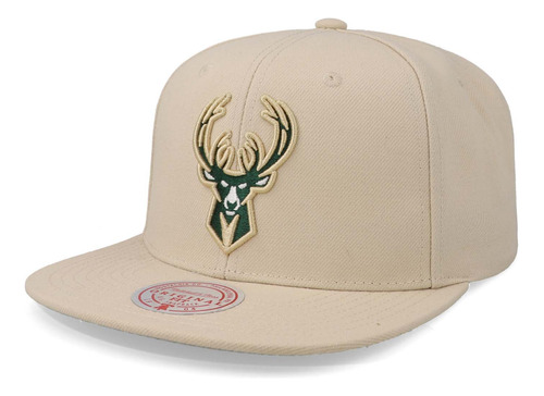 Gorra Mitchell & Ness Nba Buck Milwaukee Beige Unitalla