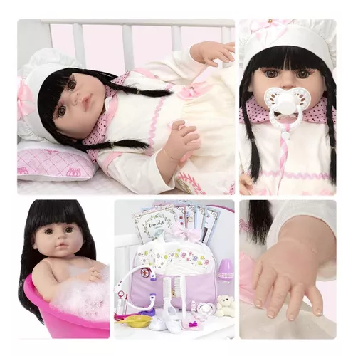 Boneca Bebê Reborn Yasmin com Enxoval - Fantasy baby