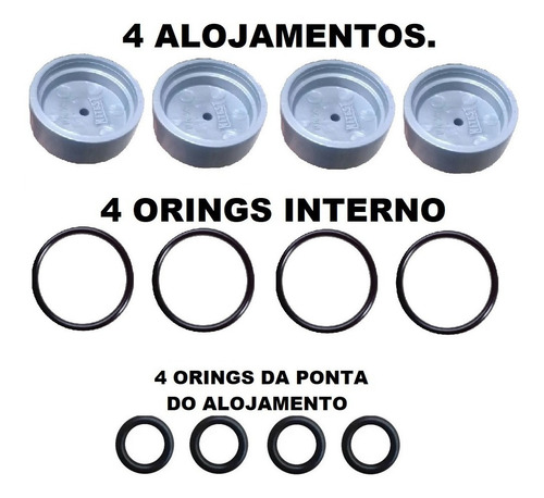 Imagem 3 de 3 de Vedação 4 + 4 Proveta Para Máquina De Limpeza De Bico Kitest