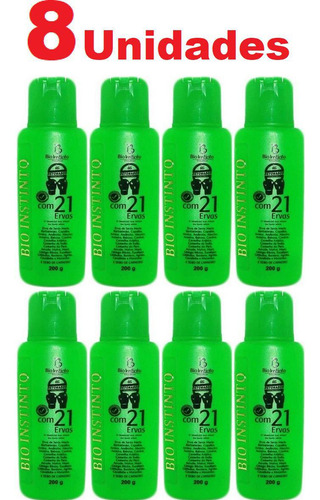 Gel Detonador Com 21 Ervas 200g Bio Instinto - Kit Com 8