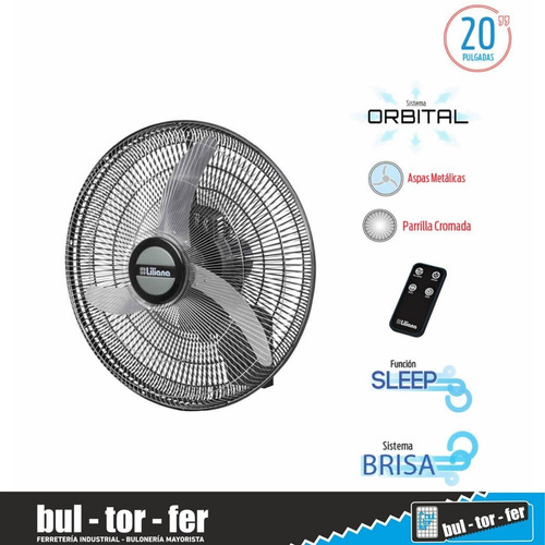 Imagen 3 de 4 de Ventilador De Pared Liliana Vwc2016 Palas De Metal, 20