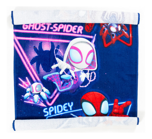 Toalla De Baño De Spidey Y Sus Amigos, 100% Algodón Color Azul Oscuro Glow Friends
