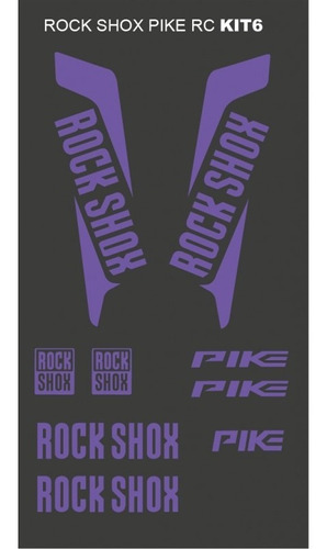 Rockshox Pike Kit 6. Sticker Para Suspensión De Bici Mtb.