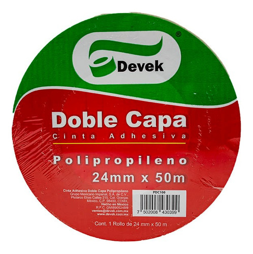 Cinta Doble Capa Devek 24x50