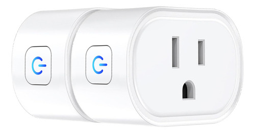 2 Pcs Enchufe Inteligente Oval Wifi Smart Plug Alexa Google